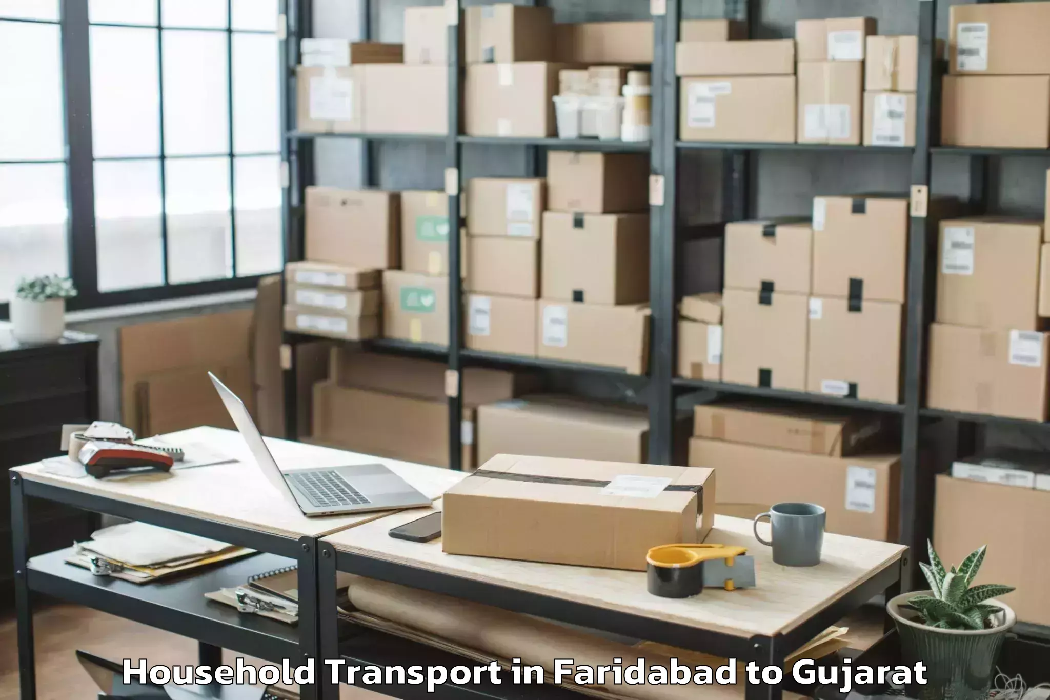 Easy Faridabad to Bhilad Household Transport Booking